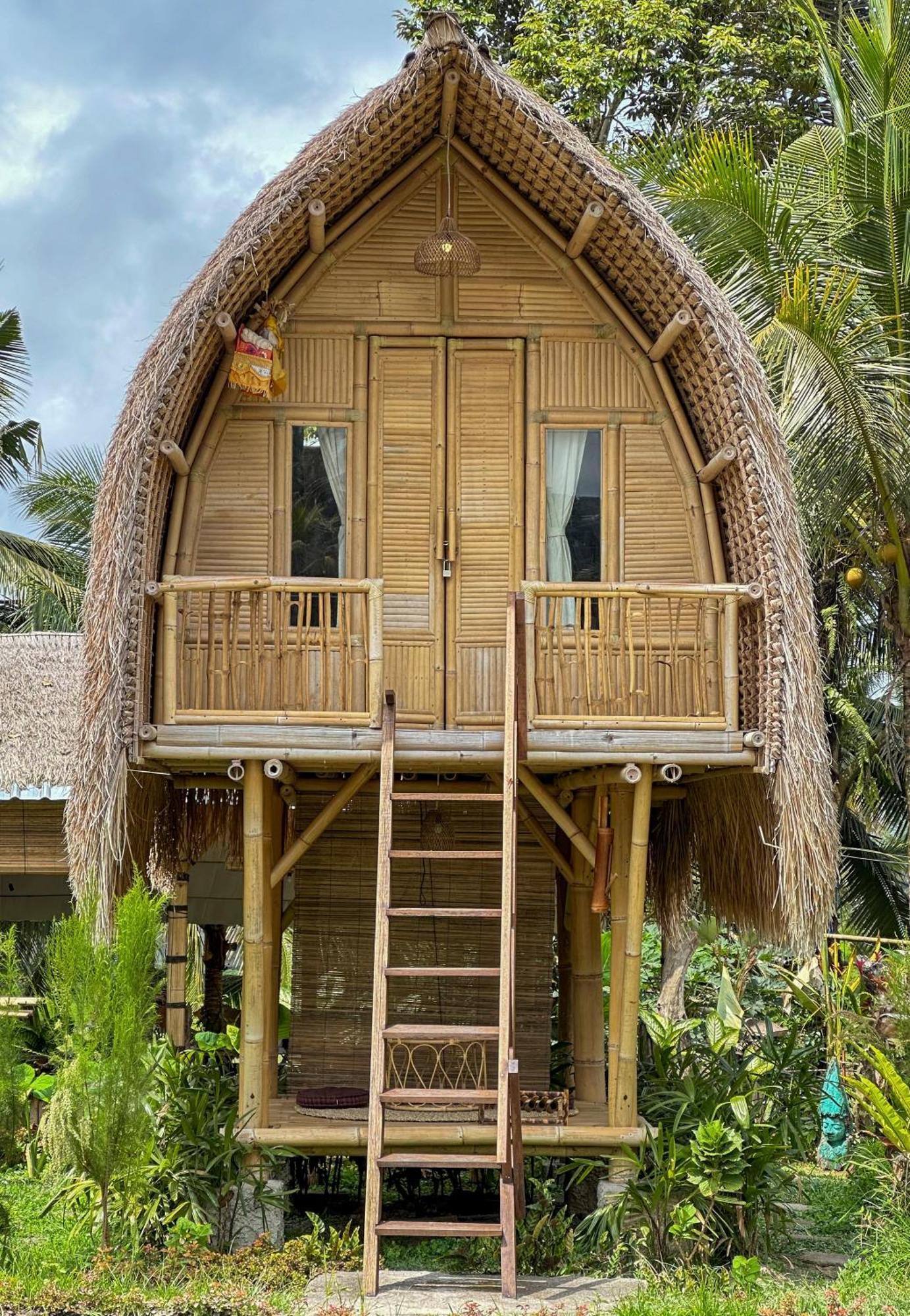 Kawig Bamboo House - Ricefield View, Eco Bamboo Home Tampaksiring 外观 照片