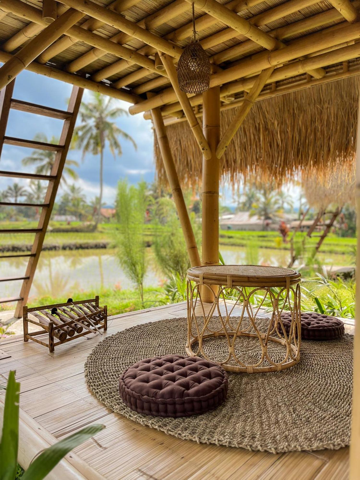 Kawig Bamboo House - Ricefield View, Eco Bamboo Home Tampaksiring 外观 照片