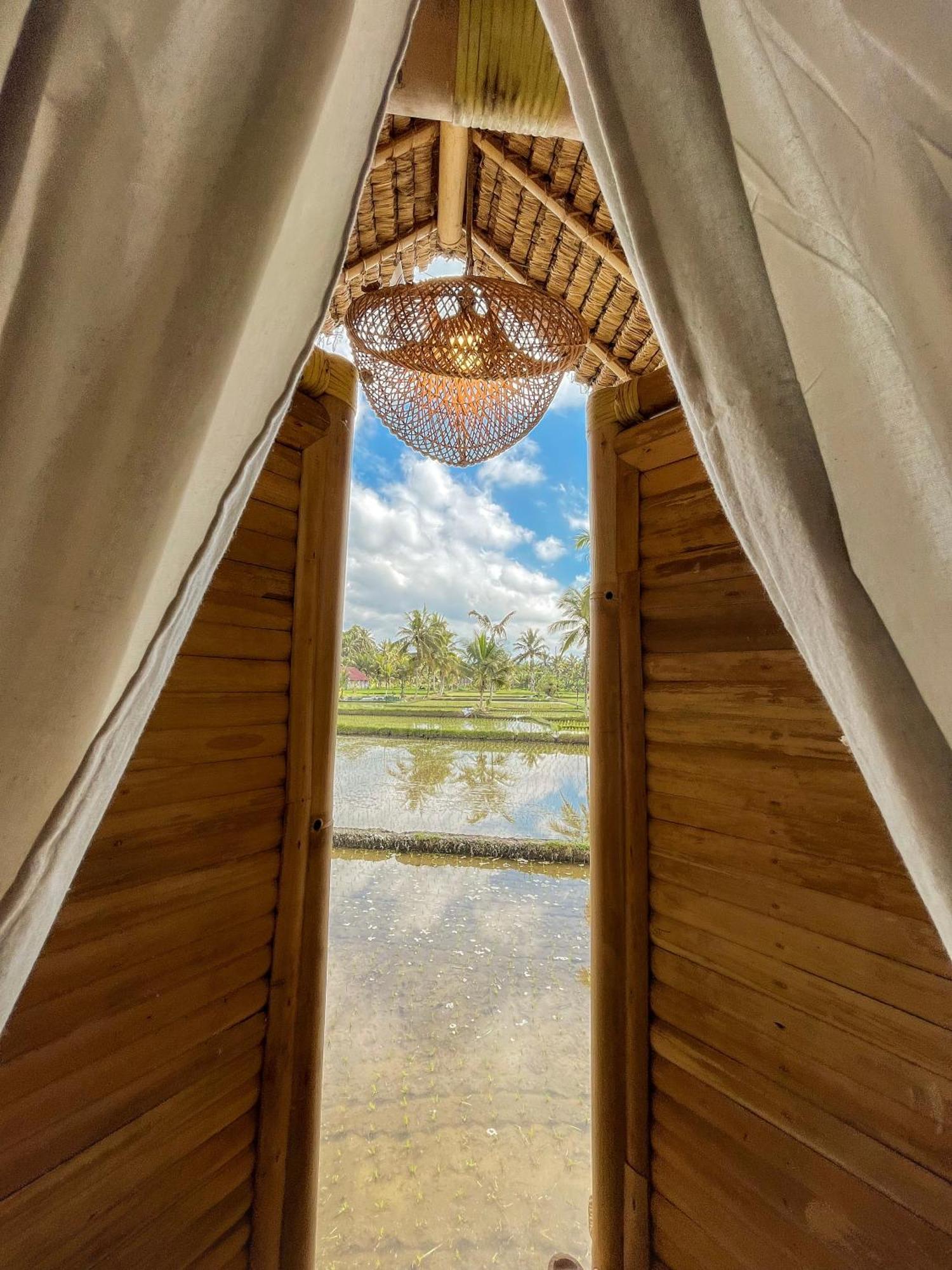 Kawig Bamboo House - Ricefield View, Eco Bamboo Home Tampaksiring 外观 照片