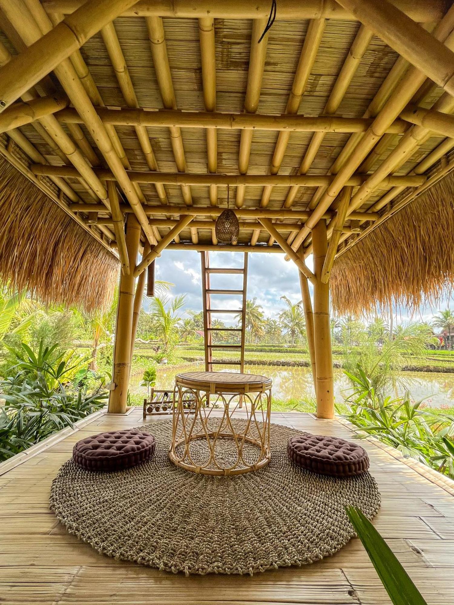 Kawig Bamboo House - Ricefield View, Eco Bamboo Home Tampaksiring 外观 照片